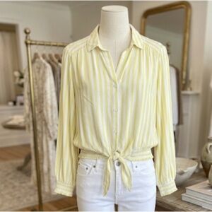 beachlunchlounge Yellow Striped Blouse